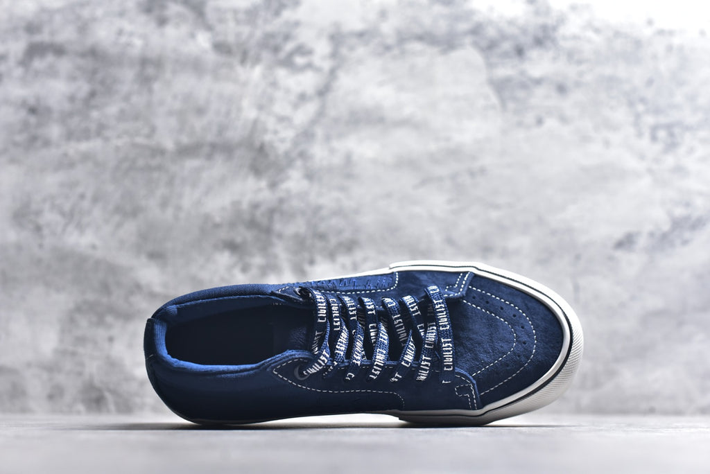 Vans Sk8-Mid Reissue — Navy Blue Embossed Leather (Women’s)