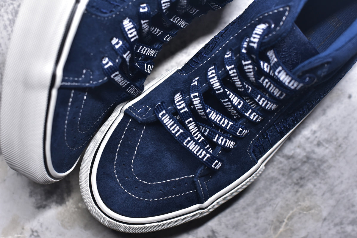 Vans Sk8-Mid Reissue — Navy Blue Embossed Leather (Women’s)