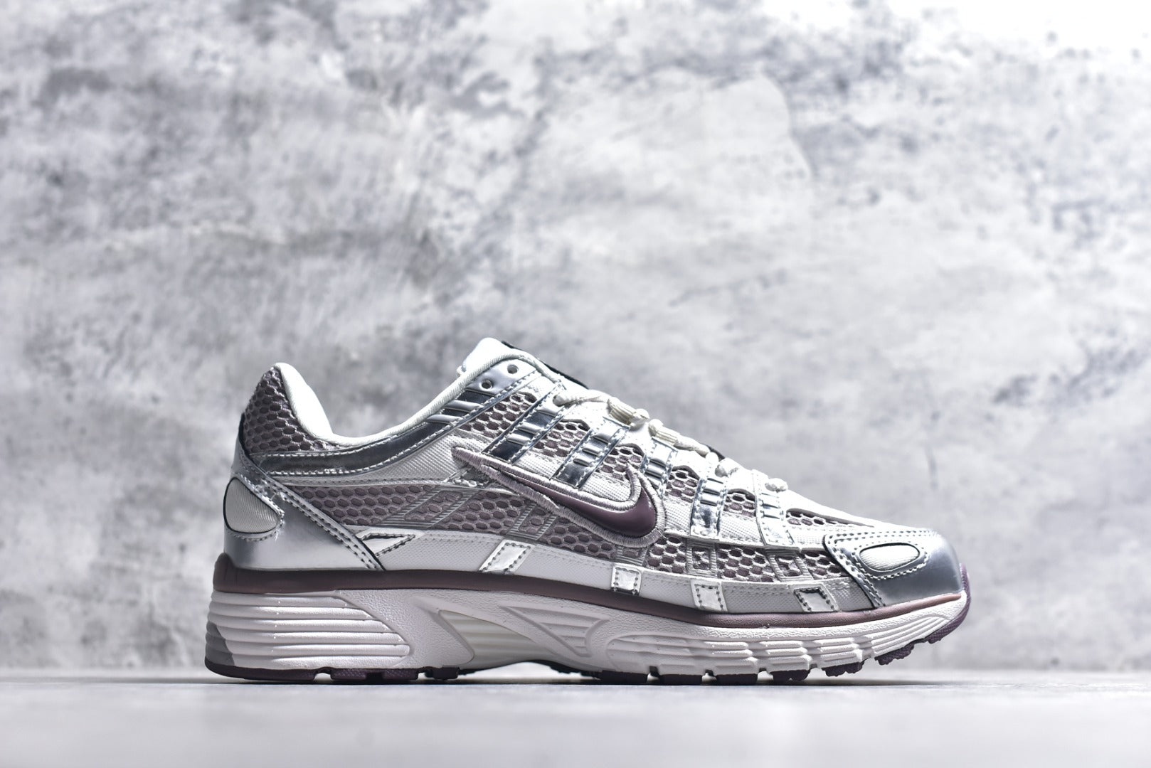 Nike P-6000 — Metallic Silver / Dark Plum (Women's)