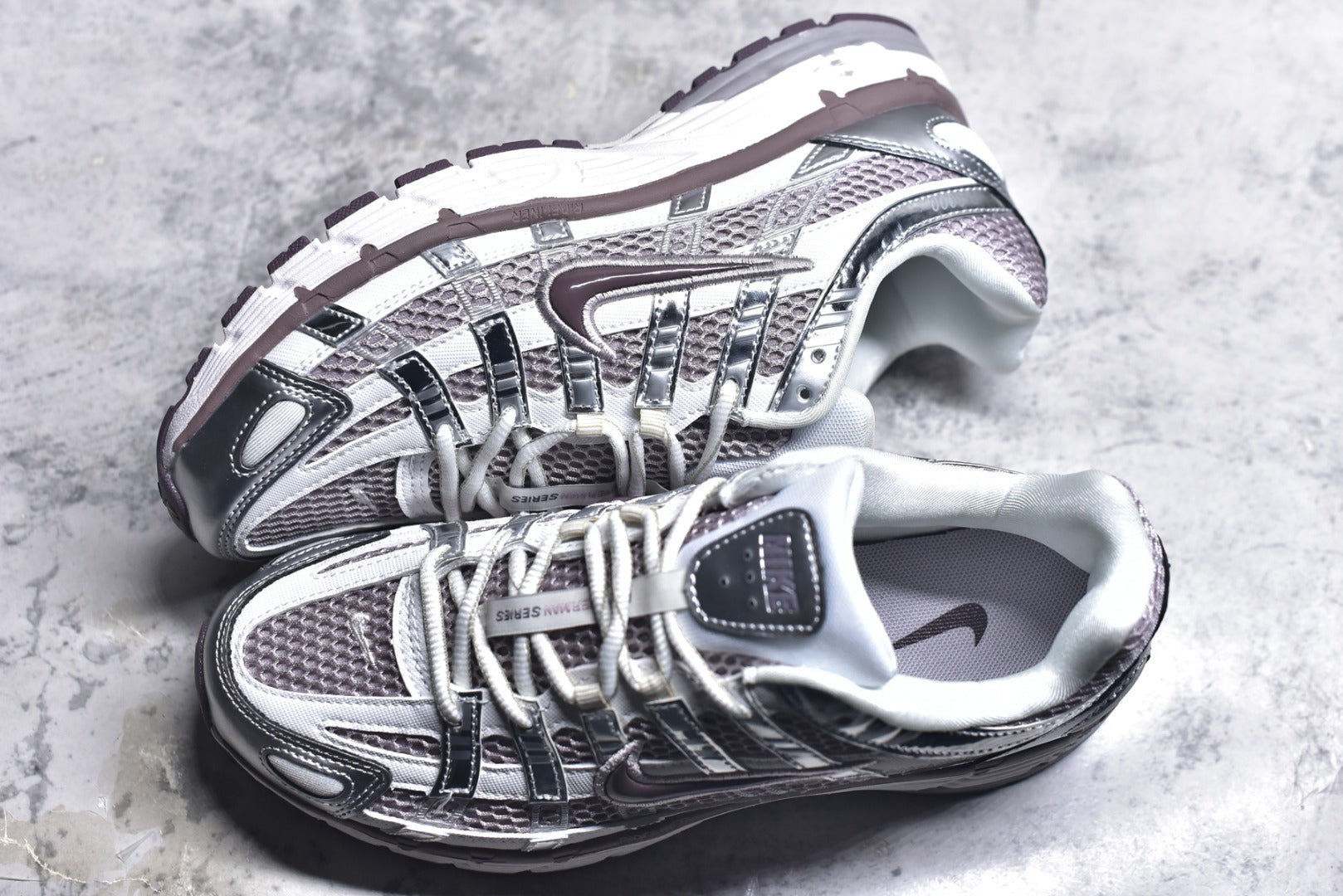 Nike P-6000 — Metallic Silver / Dark Plum (Women's)