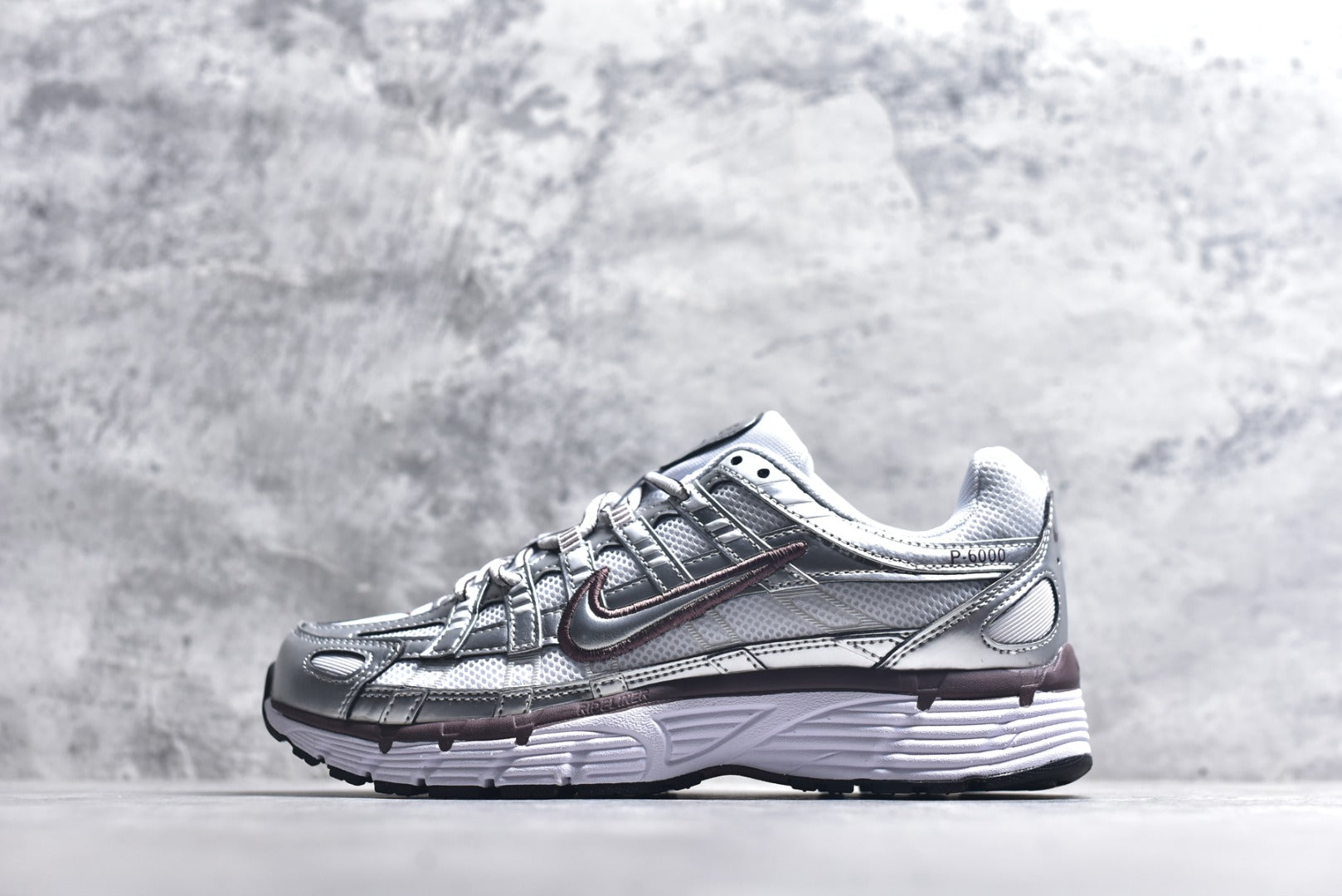 Nike P-6000 — Metallic Silver / White / Dark Grey
