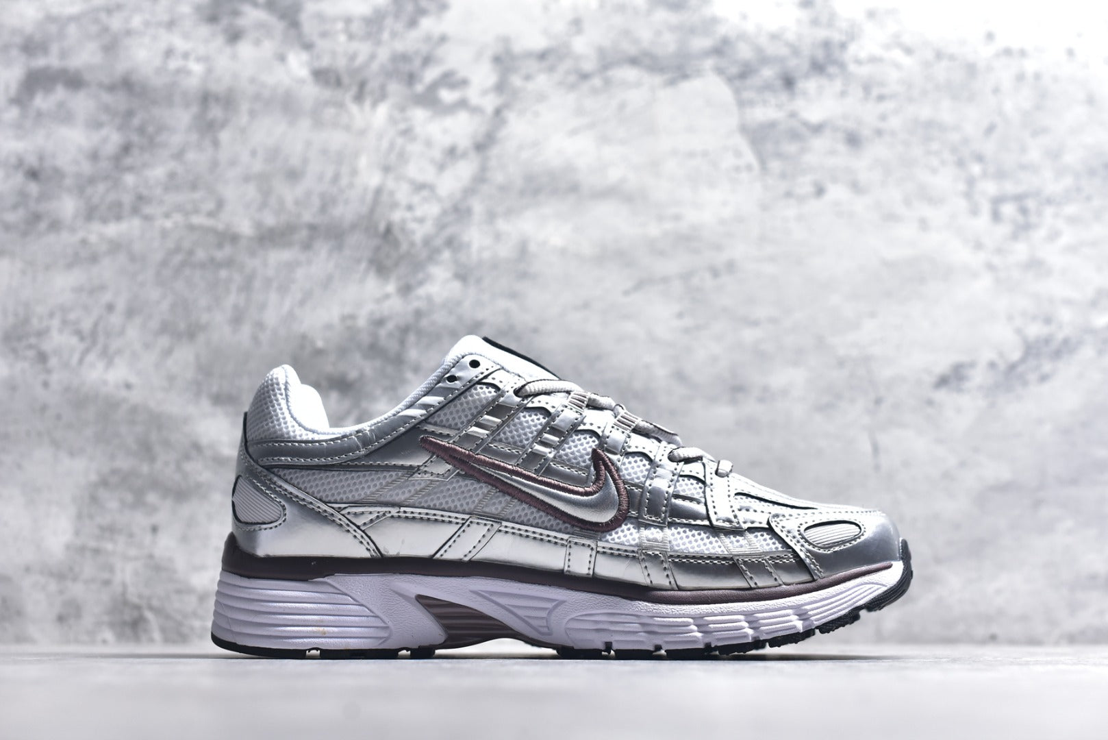 Nike P-6000 — Metallic Silver / White / Dark Grey