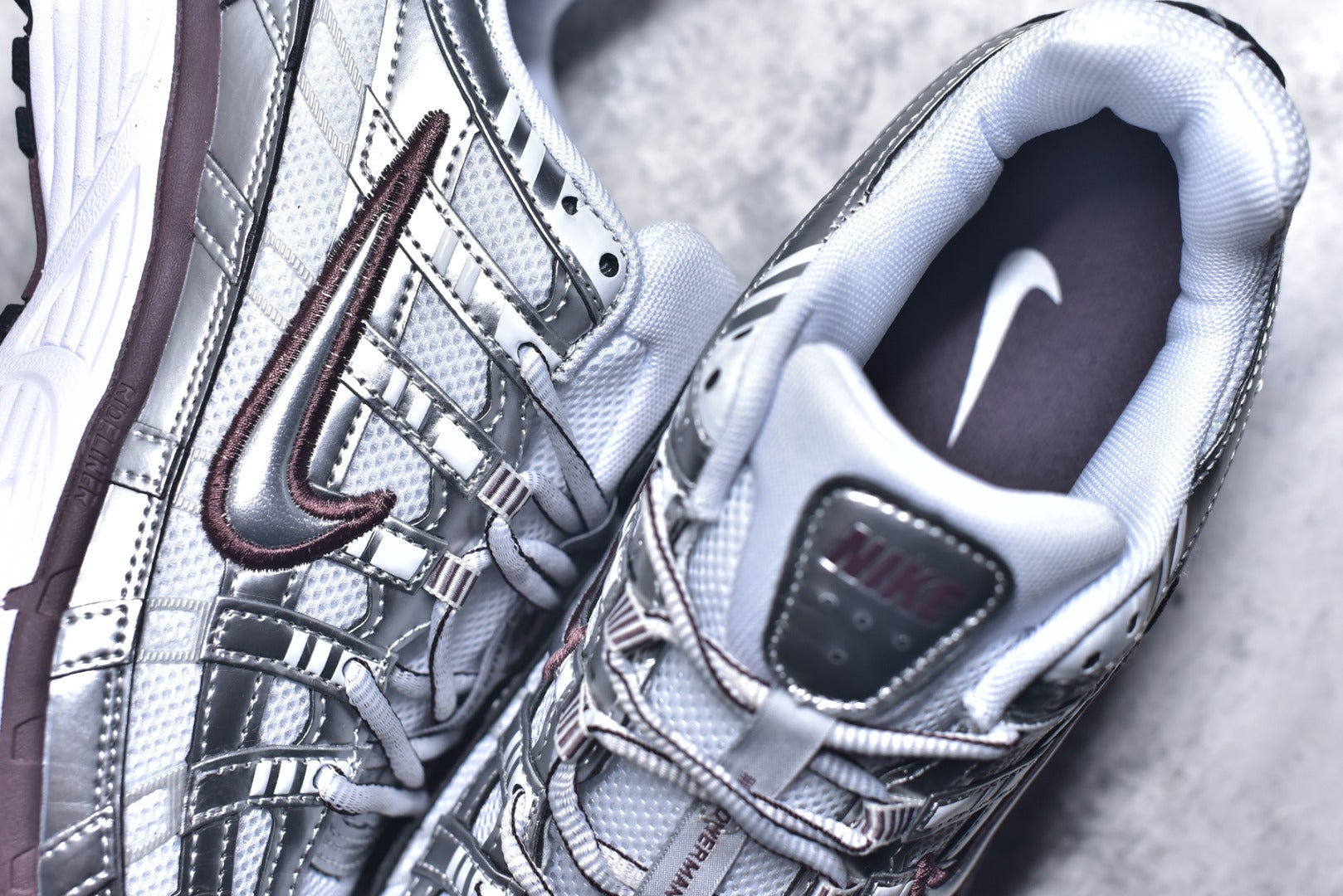 Nike P-6000 — Metallic Silver / White / Dark Grey