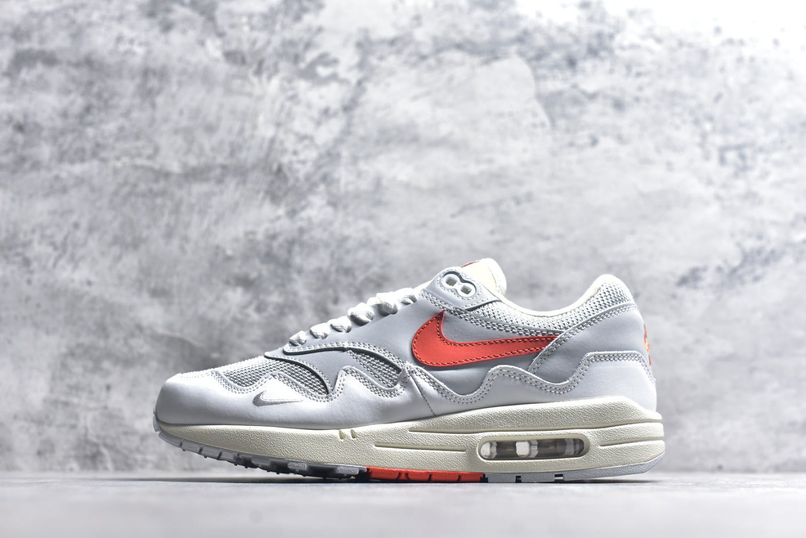 Nike Air Max 1 | Sail Grey Orange Retro Running Sneaker | II7055-100