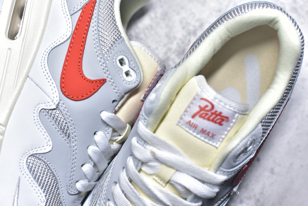 Nike Air Max 1 | Sail Grey Orange Retro Running Sneaker | II7055-100